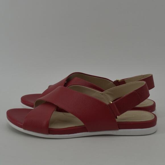 Cole Haan Grand Ambition Red Womens Leather Sandals Size 8.5 - Picture 9 of 10